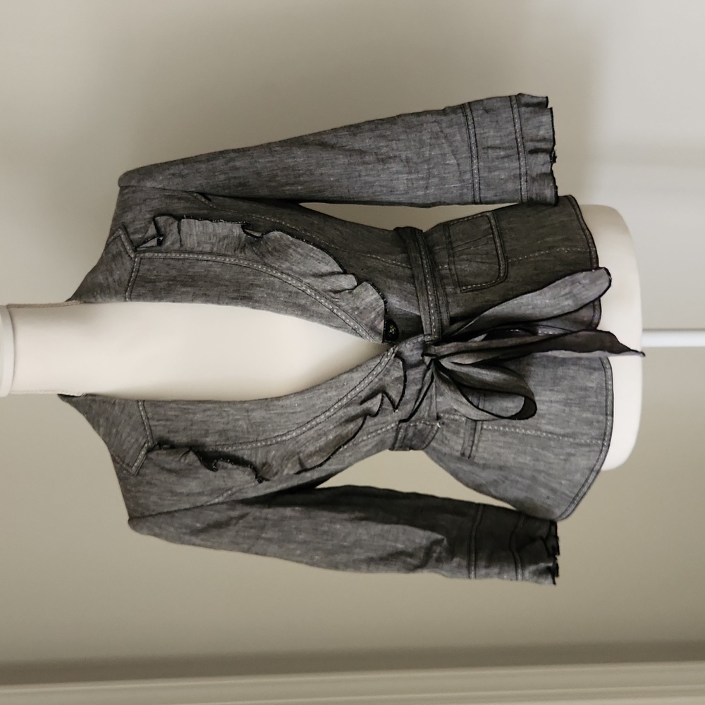 Grey Belted Blazer by Willi Smith Size 4